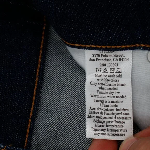 NWT everlane Jeans Women's 23S The Way High Slim Denim Organic Cotton Blend - Picture 13 of 14